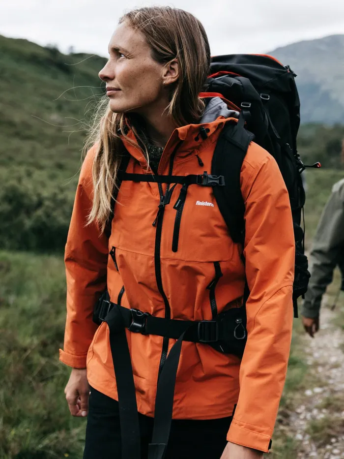 Finisterre Jackets and Coats Women Stormbird Waterproof Jacket Red Rust