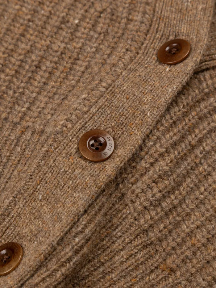 Finisterre Knitwear Women Mora Knit Cardigan Earth Brown