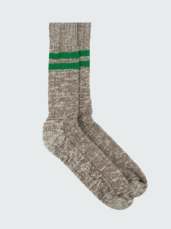 Finisterre Socks MenWomen Kelson Stripe Sock Seal Browngreen