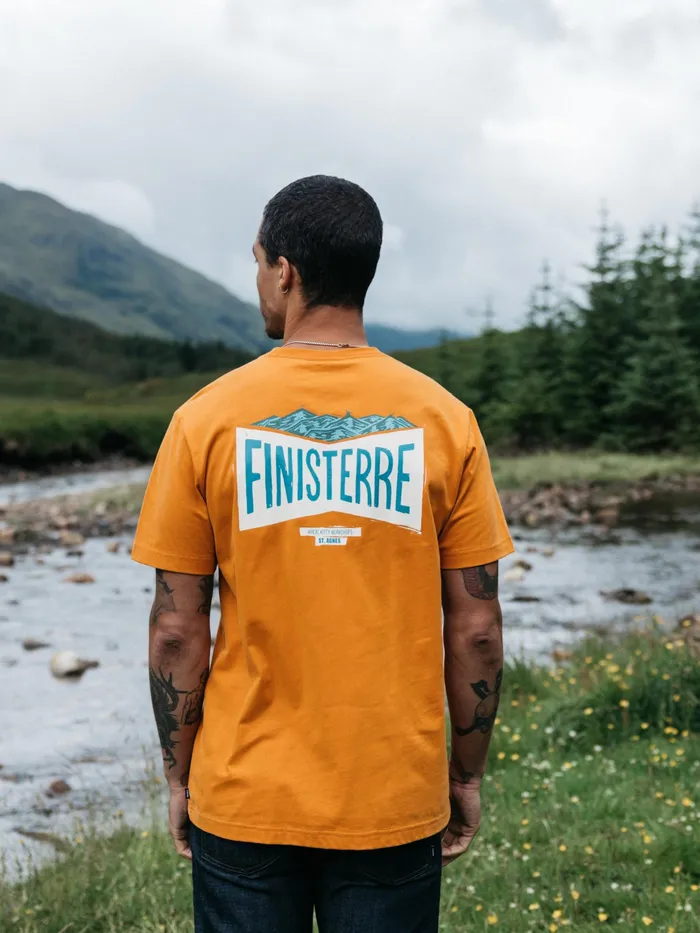 Finisterre TShirts Men Emblem TShirt Harvest Gold