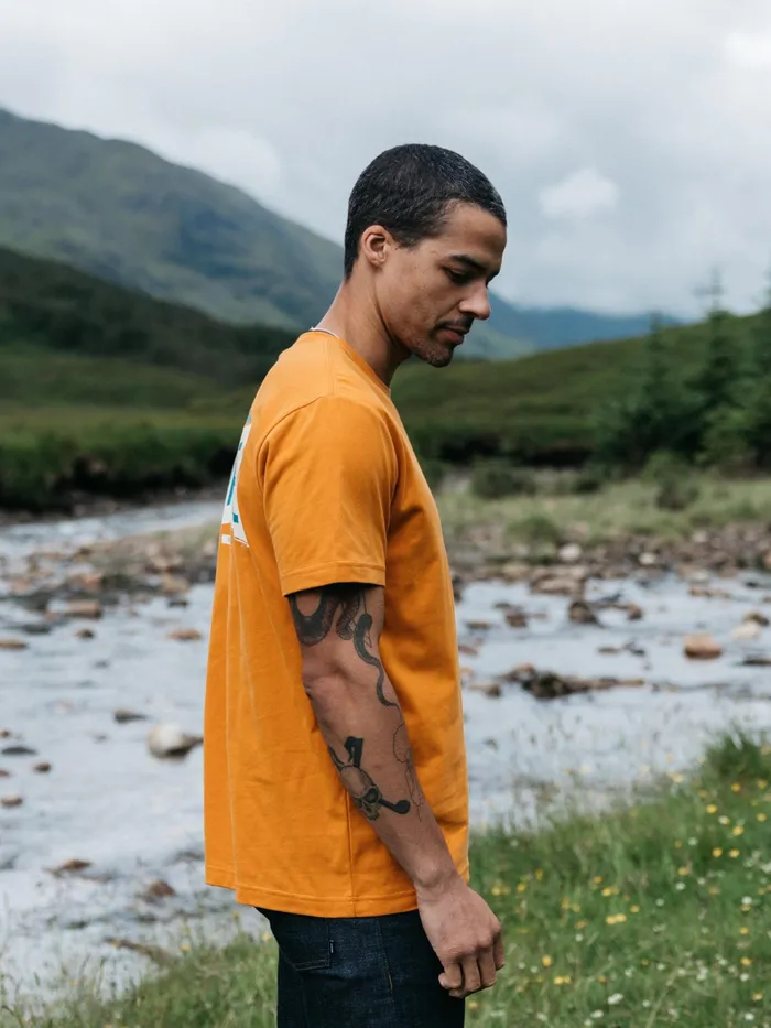 Finisterre TShirts Men Emblem TShirt Harvest Gold