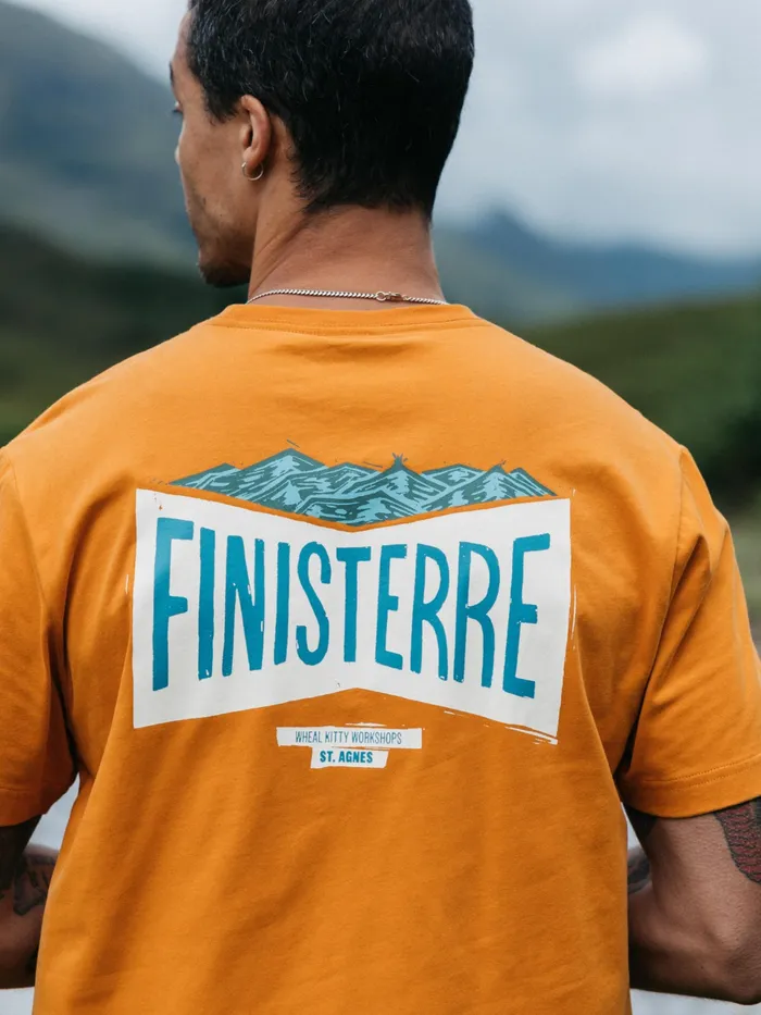 Finisterre TShirts Men Emblem TShirt Harvest Gold