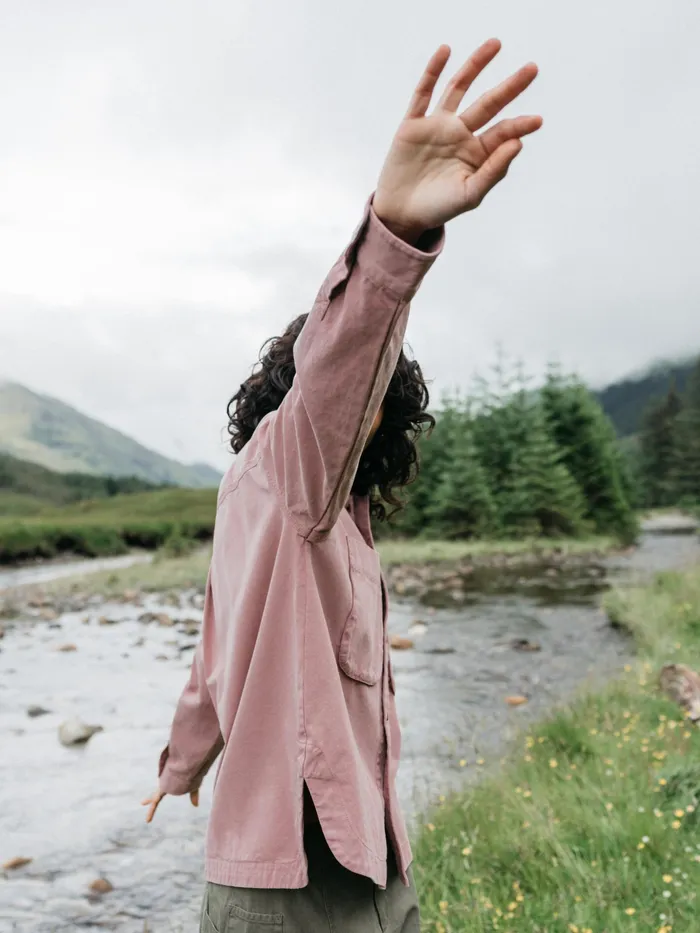 Finisterre Tops and TShirts Women Gwavas Overshirt Heather Mist