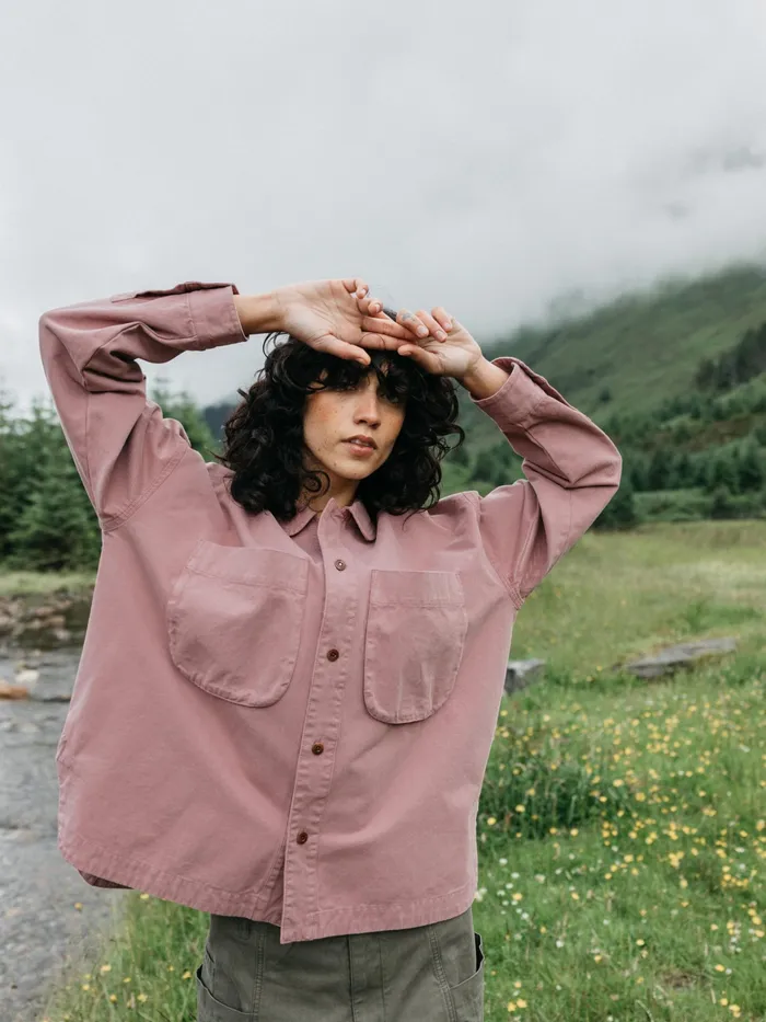 Finisterre Tops and TShirts Women Gwavas Overshirt Heather Mist