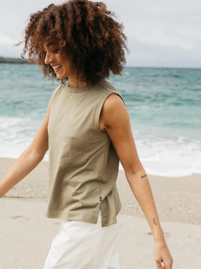 Finisterre Tops and TShirts Women Meskel Vest Willow Green