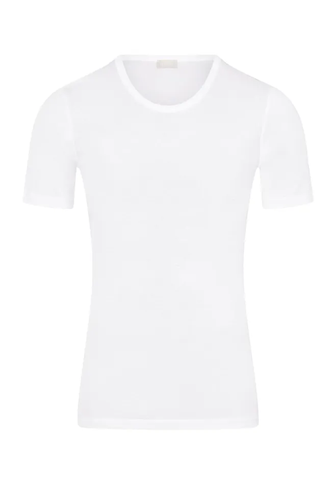 Fitted Cotton Crew Neck TShirt White Men HANRO Loungewear