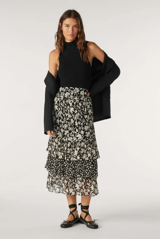 FlauraMidi Skirt Clothing Baandsh Skirts and Shorts