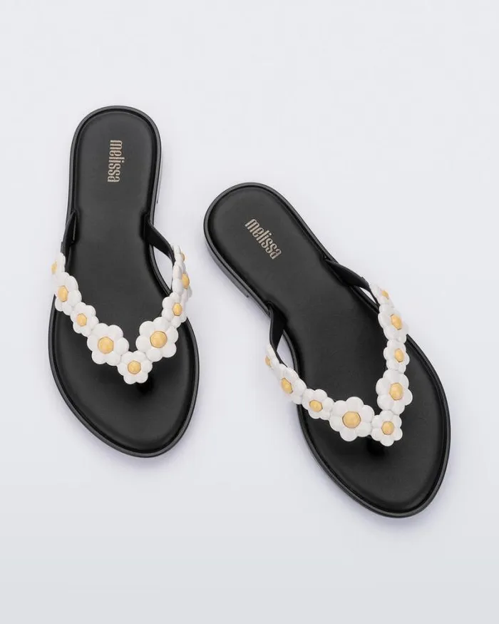 Flip Flop Spring Blackwhite Women Melissa Flip Flops