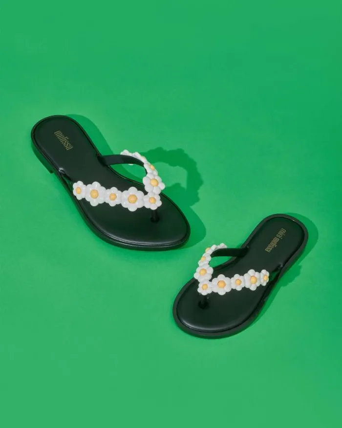 Flip Flop Spring Blackwhite Women Melissa Flip Flops