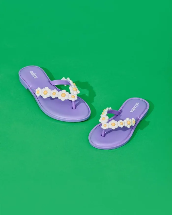 Flip Flop Spring Lilacwhite Women Melissa Flip Flops