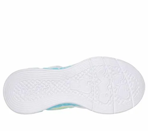 Flutter Heart Lights 8211 Groovy Swirl White Multi Kids SKECHERS Big Kids UK Sizes 36