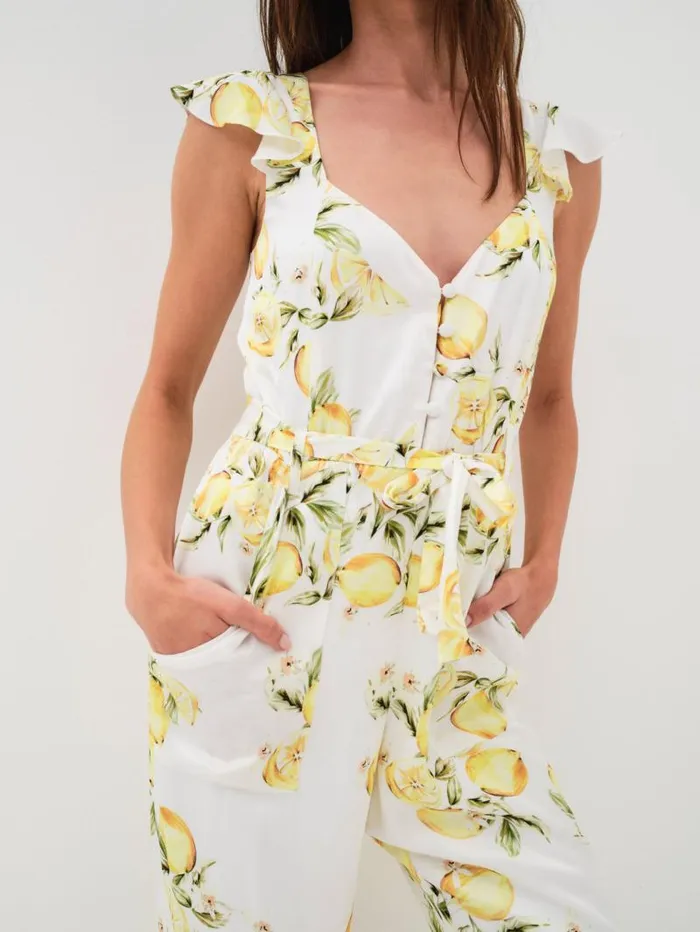 For Love and Lemons Bottoms Limonada Jumpsuit Yellow 8211 Women For Love and Lemons Bottoms Limonada Jumpsuit Yellow 8211 Women
