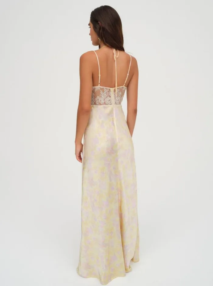 For Love and Lemons Dresses Amora Floral Maxi Dress Yellow 8211 Women For Love and Lemons Dresses Amora Floral Maxi Dress Yellow 8211 Women