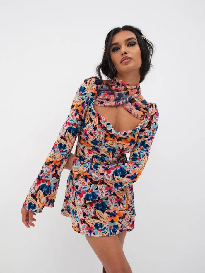 For Love and Lemons Dresses Blake Mini Dress Multi 8211 Women