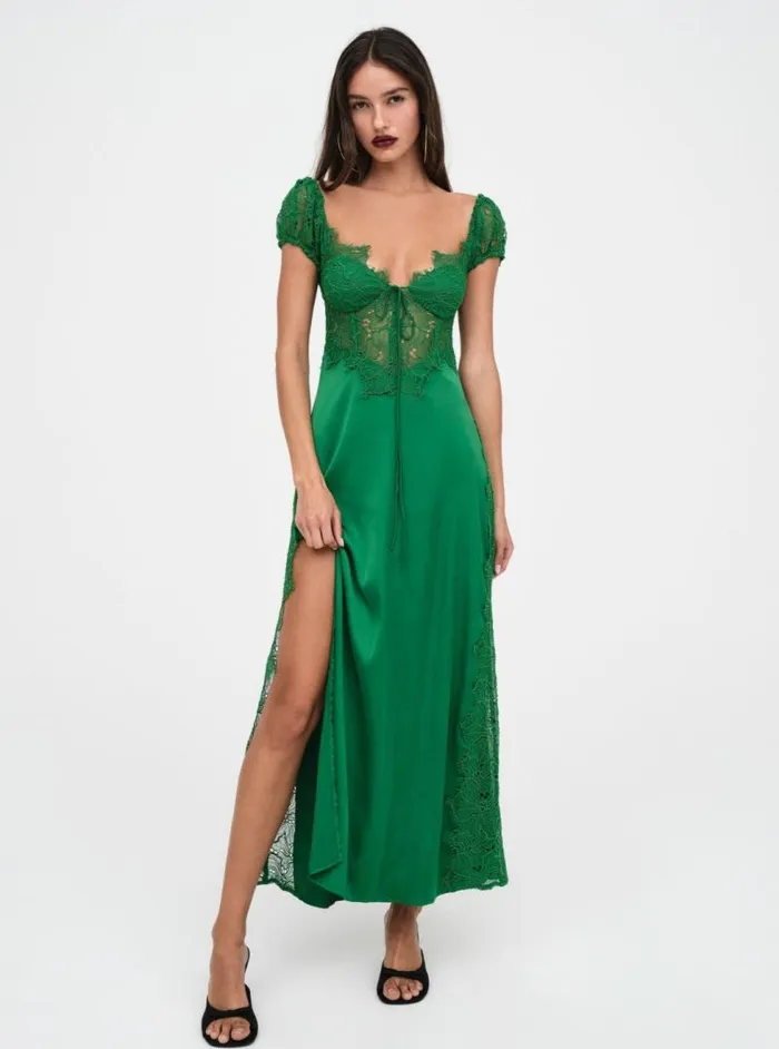 For Love and Lemons Dresses Casey Maxi Dress Green 8211 Women
