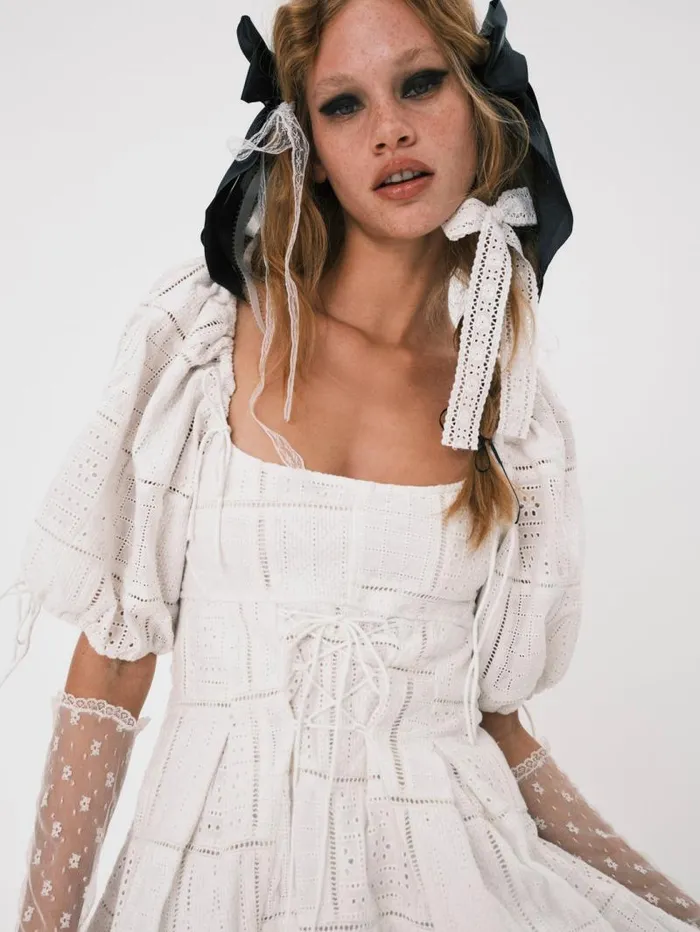 For Love and Lemons Dresses Everett Mini Dress White 8211 Women For Love and Lemons Dresses Everett Mini Dress White 8211 Women