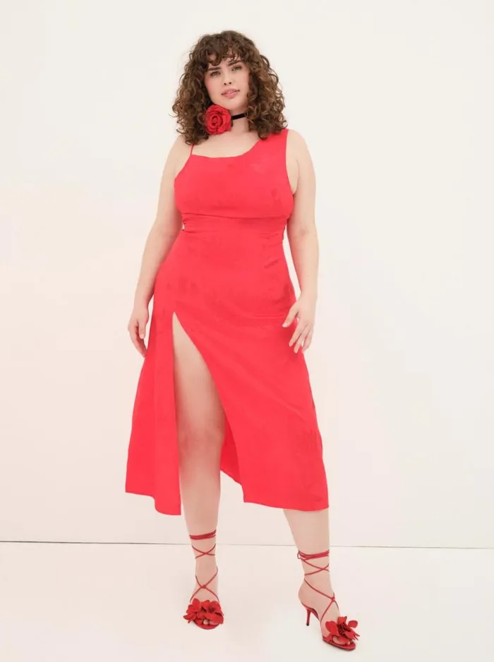 For Love and Lemons Dresses Ilana Midi Dress Red 8211 Women For Love and Lemons Dresses Ilana Midi Dress Red 8211 Women