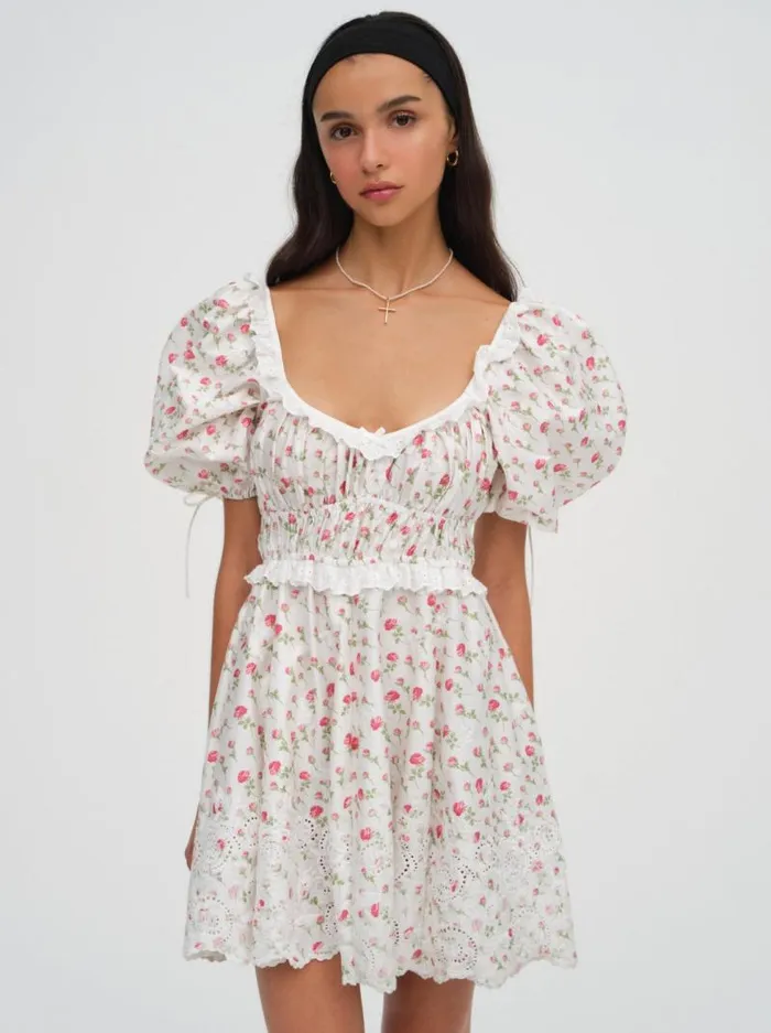 For Love and Lemons Dresses Jackson Mini Dress White 8211 Women