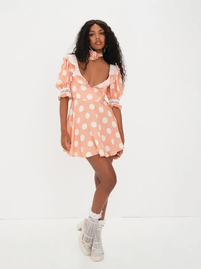 For Love and Lemons Dresses Raisa Mini Dress Orange 8211 Women
