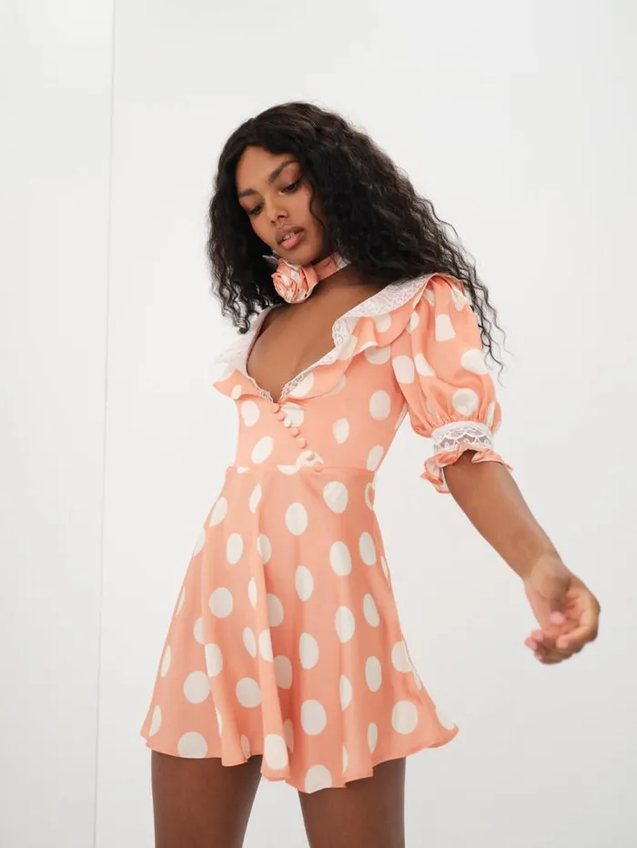 For Love and Lemons Dresses Raisa Mini Dress Orange 8211 Women For Love and Lemons Dresses Raisa Mini Dress Orange 8211 Women