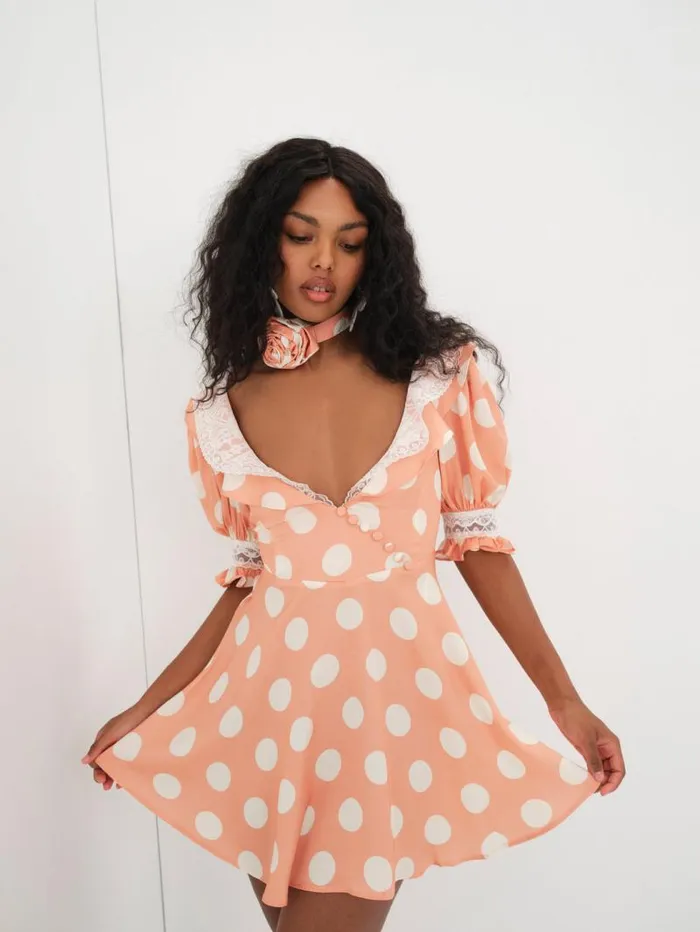 For Love and Lemons Dresses Raisa Mini Dress Orange 8211 Women For Love and Lemons Dresses Raisa Mini Dress Orange 8211 Women
