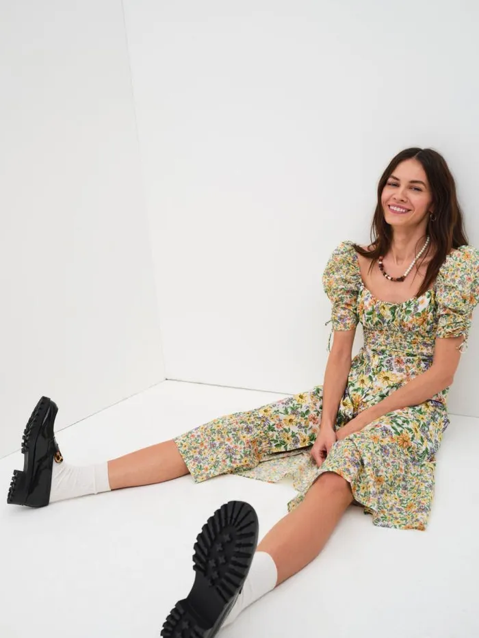 For Love and Lemons Dresses Riley Midi Dress Green 8211 Women For Love and Lemons Dresses Riley Midi Dress Green 8211 Women