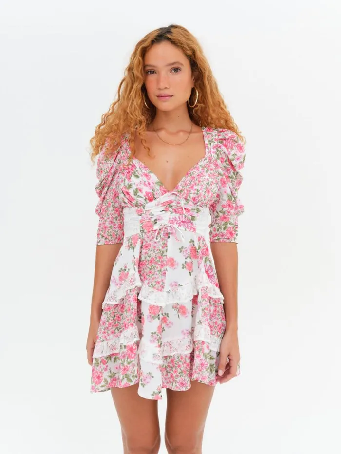 For Love and Lemons Dresses Rosalyn Mini Dress Pink 8211 Women