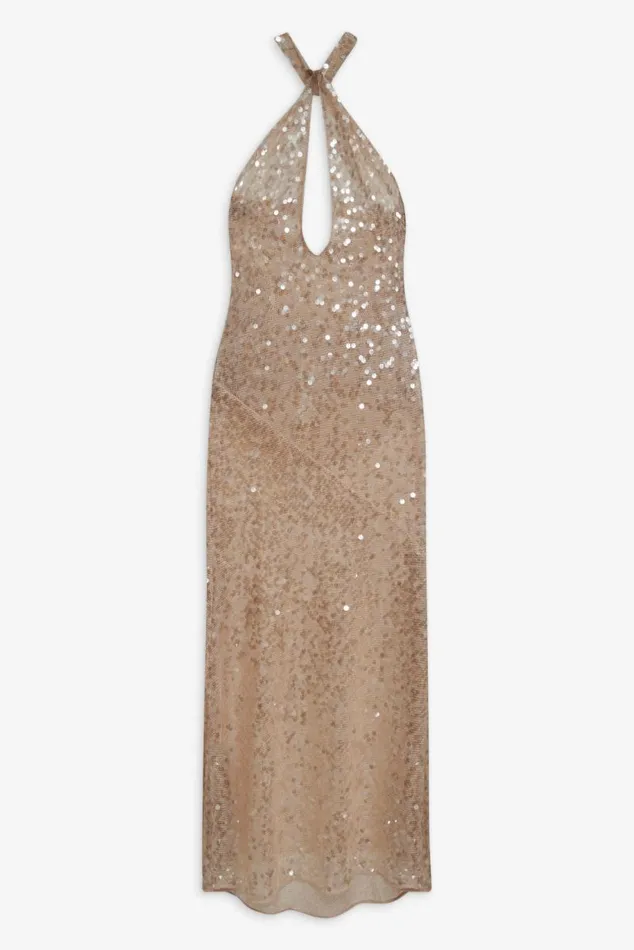 For Love and Lemons Dresses Sydney Sequin Maxi Dress Neutral 8211 Women For Love and Lemons Dresses Sydney Sequin Maxi Dress Neutral 8211 Women