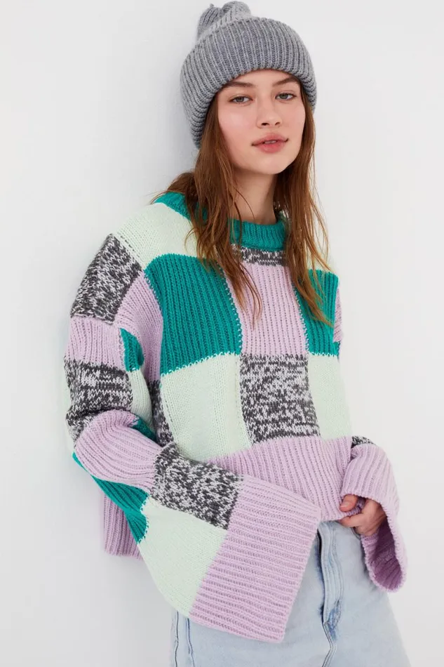 For Love and Lemons Knitwear Finley Sweater Green 8211 Women