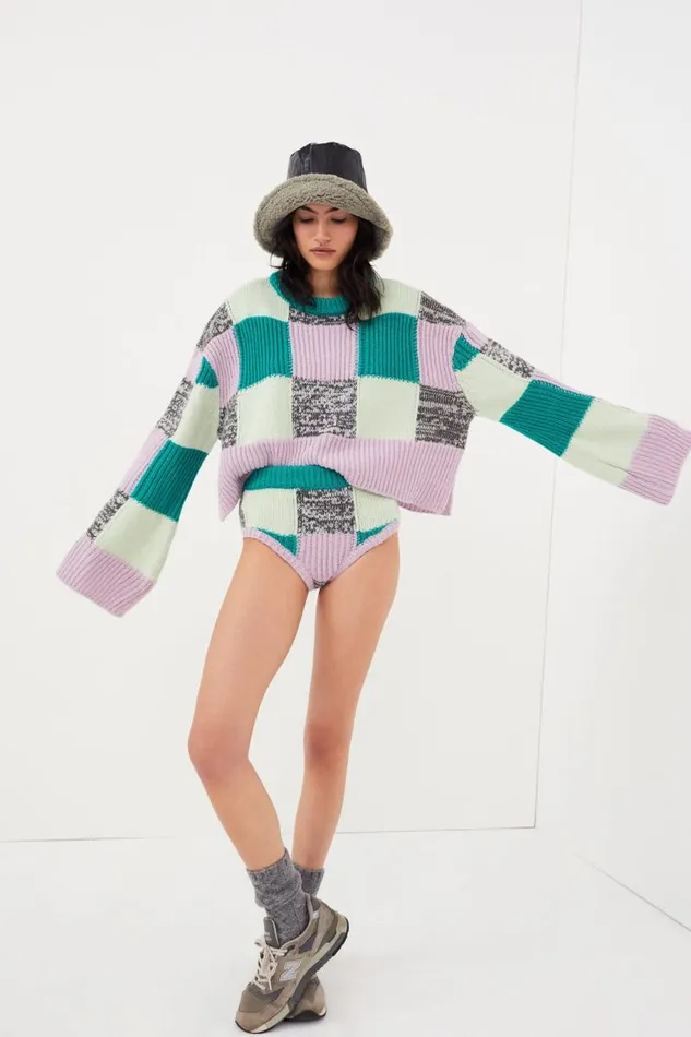 For Love and Lemons Knitwear Finley Sweater Green 8211 Women For Love and Lemons Knitwear Finley Sweater Green 8211 Women