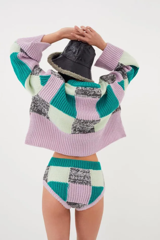 For Love and Lemons Knitwear Finley Sweater Green 8211 Women For Love and Lemons Knitwear Finley Sweater Green 8211 Women