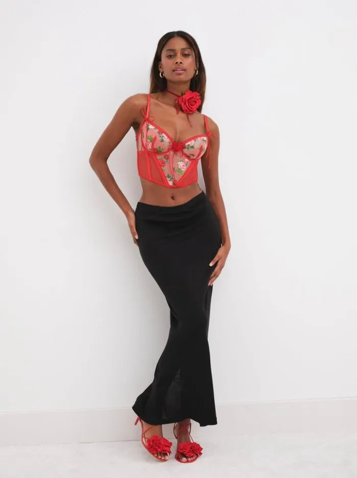 For Love and Lemons Lingerie Anika Bustier Red 8211 Women For Love and Lemons Lingerie Anika Bustier Red 8211 Women