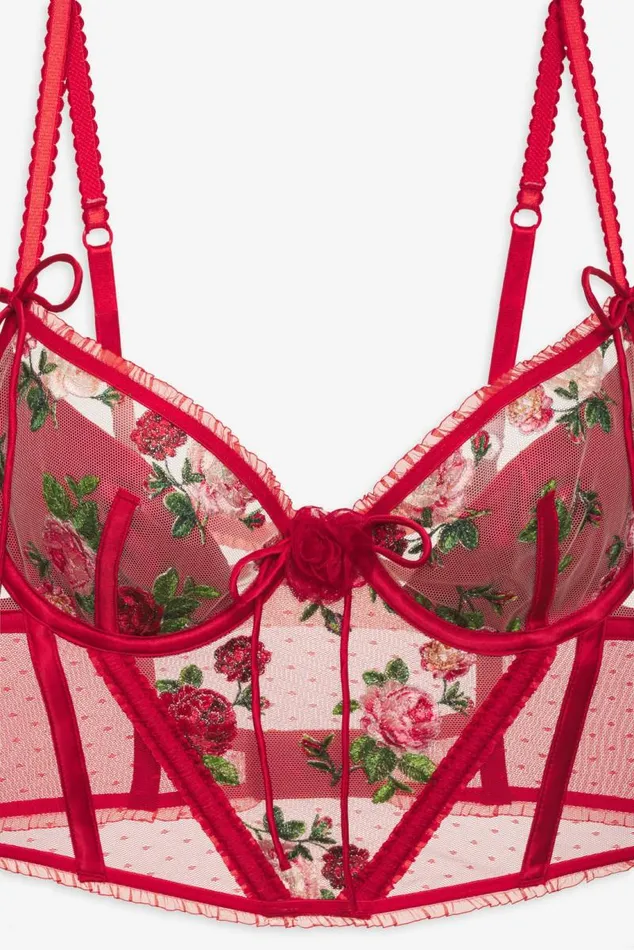 For Love and Lemons Lingerie Anika Bustier Red 8211 Women For Love and Lemons Lingerie Anika Bustier Red 8211 Women