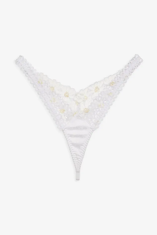 For Love and Lemons Lingerie Christy Thong Panty White 8211 Women For Love and Lemons Lingerie Christy Thong Panty White 8211 Women