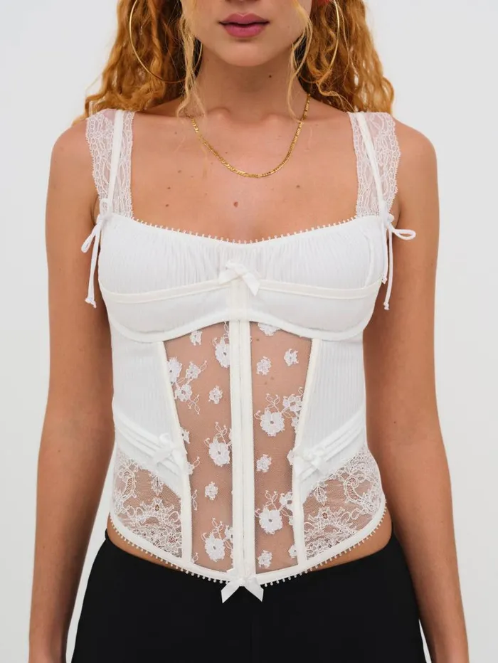 For Love and Lemons Lingerie Dahlia Bustier White 8211 Women For Love and Lemons Lingerie Dahlia Bustier White 8211 Women