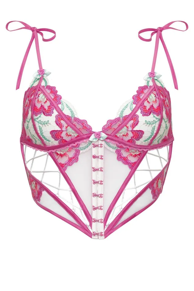 For Love and Lemons Lingerie Festival Floral Bustier Pink 8211 Women For Love and Lemons Lingerie Festival Floral Bustier Pink 8211 Women