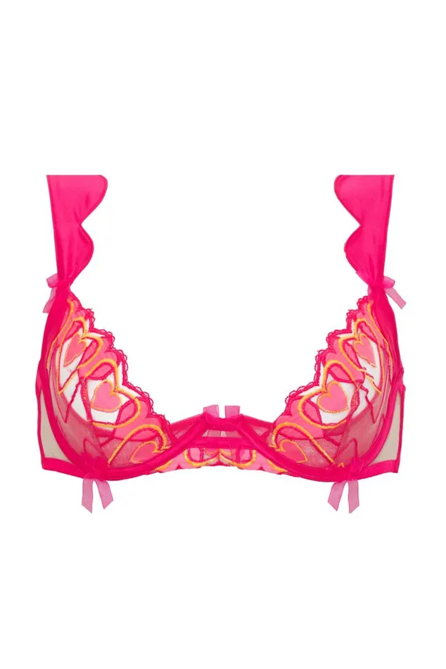 For Love and Lemons Lingerie Graphic Hearts Bra Pink 8211 Women For Love and Lemons Lingerie Graphic Hearts Bra Pink 8211 Women