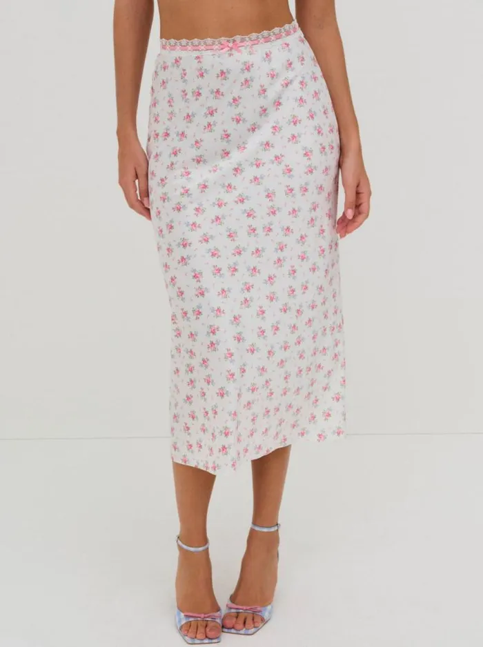 For Love and Lemons Lingerie Robin Midi Skirt White 8211 Women For Love and Lemons Lingerie Robin Midi Skirt White 8211 Women
