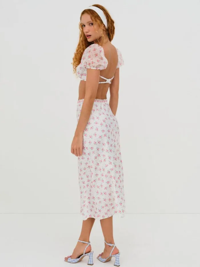 For Love and Lemons Lingerie Robin Midi Skirt White 8211 Women For Love and Lemons Lingerie Robin Midi Skirt White 8211 Women