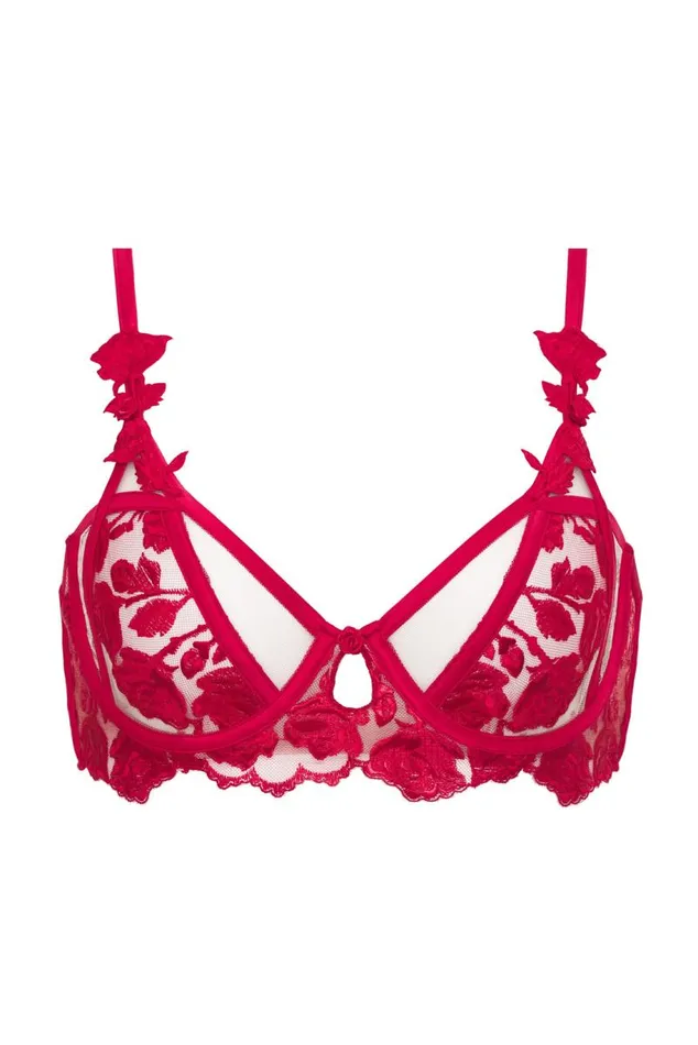 For Love and Lemons Lingerie Romantic Roses Underwire Bra Red 8211 Women For Love and Lemons Lingerie Romantic Roses Underwire Bra Red 8211 Women