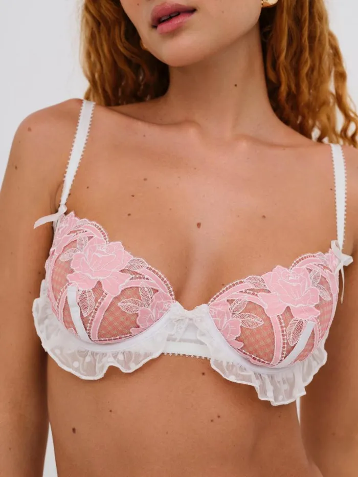 For Love and Lemons Lingerie Tawny Underwire Bra Pink 8211 Women