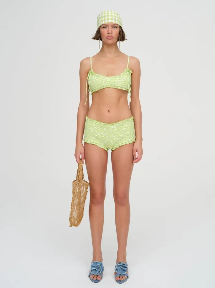 For Love and Lemons Swim Henry Swim Short Green 8211 Women For Love and Lemons Swim Henry Swim Short Green 8211 Women
