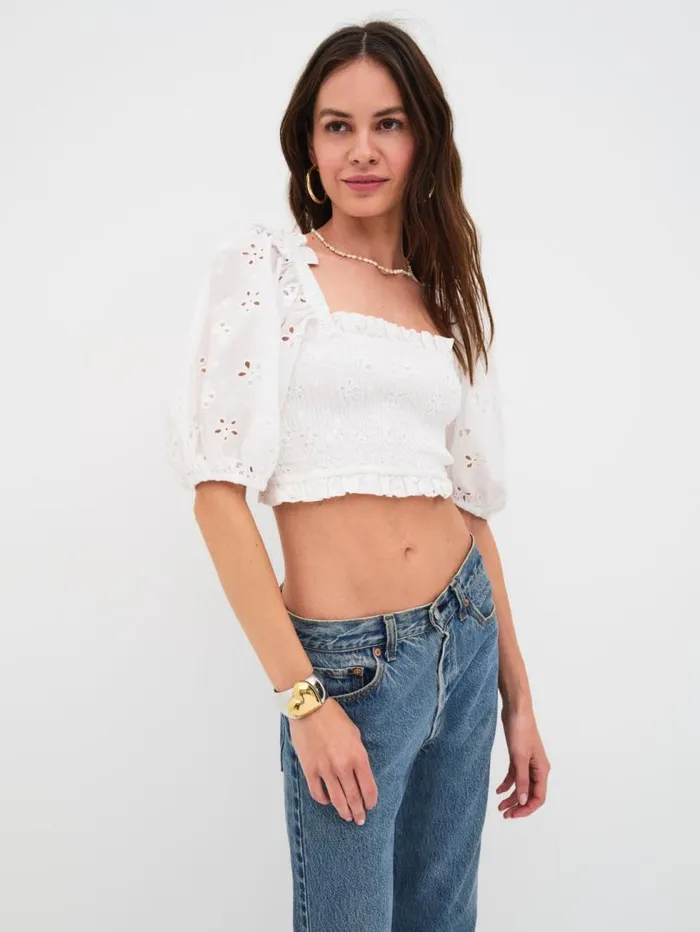 For Love and Lemons Tops Addison Blouse White 8211 Women For Love and Lemons Tops Addison Blouse White 8211 Women