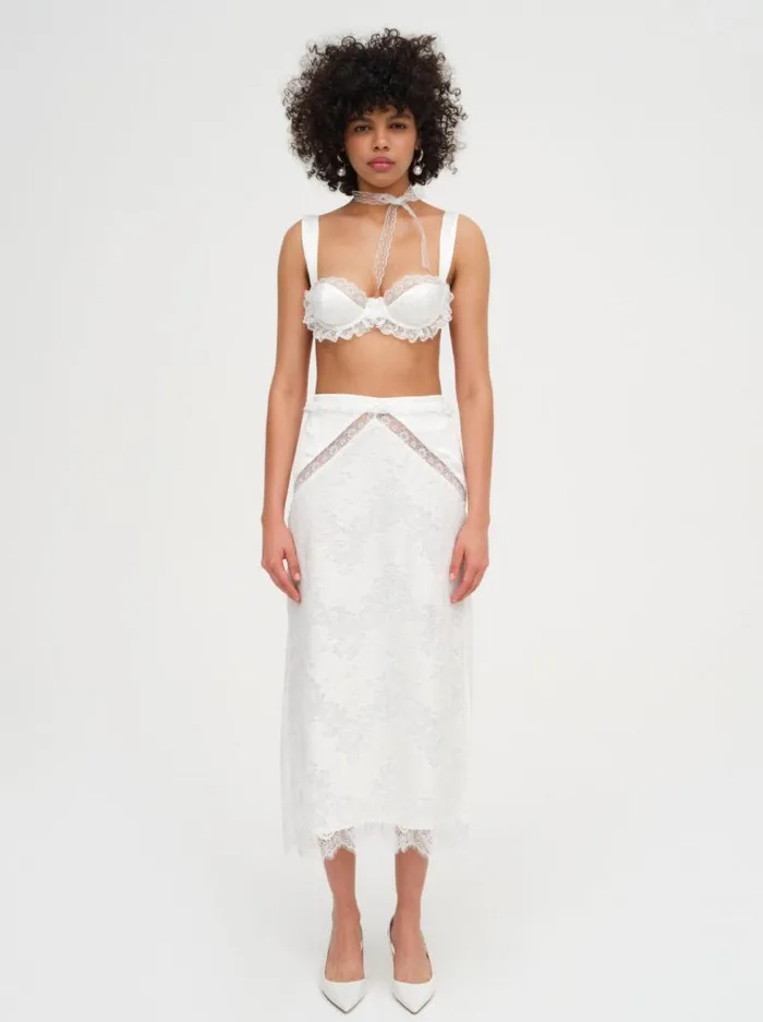 For Love and Lemons Tops Allira Lace Bra Top White 8211 Women For Love and Lemons Tops Allira Lace Bra Top White 8211 Women