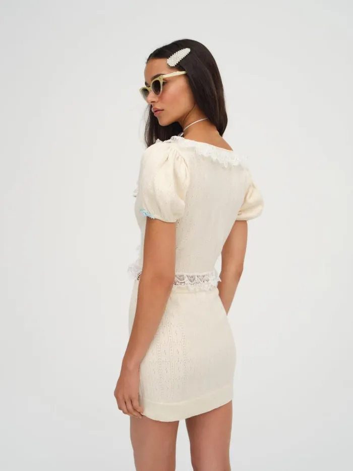 For Love and Lemons Tops Daniela Knit Top Beige 8211 Women For Love and Lemons Tops Daniela Knit Top Beige 8211 Women