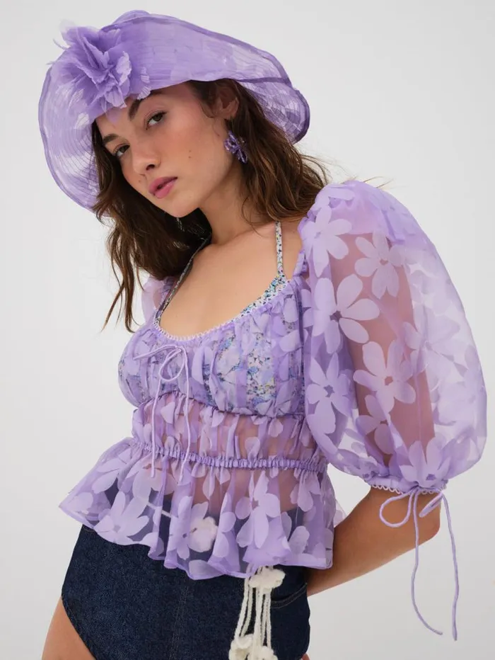 For Love and Lemons Tops Fran Top Purple 8211 Women