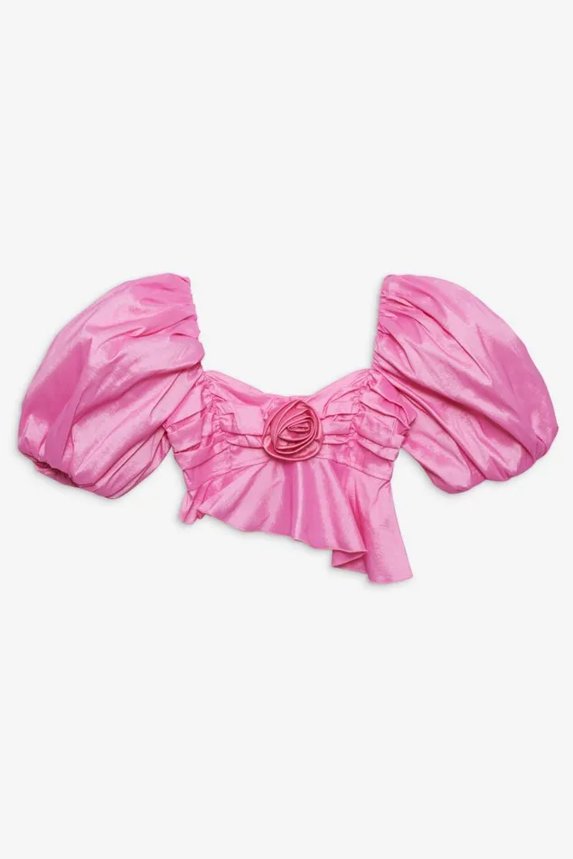 For Love and Lemons Tops Judith Crop Blouse Pink 8211 Women For Love and Lemons Tops Judith Crop Blouse Pink 8211 Women