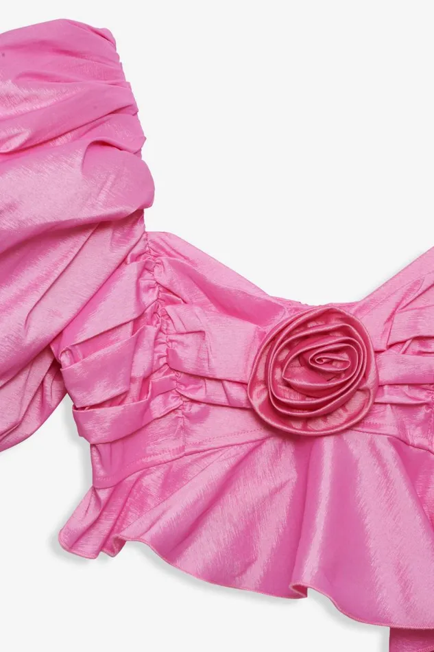 For Love and Lemons Tops Judith Crop Blouse Pink 8211 Women For Love and Lemons Tops Judith Crop Blouse Pink 8211 Women