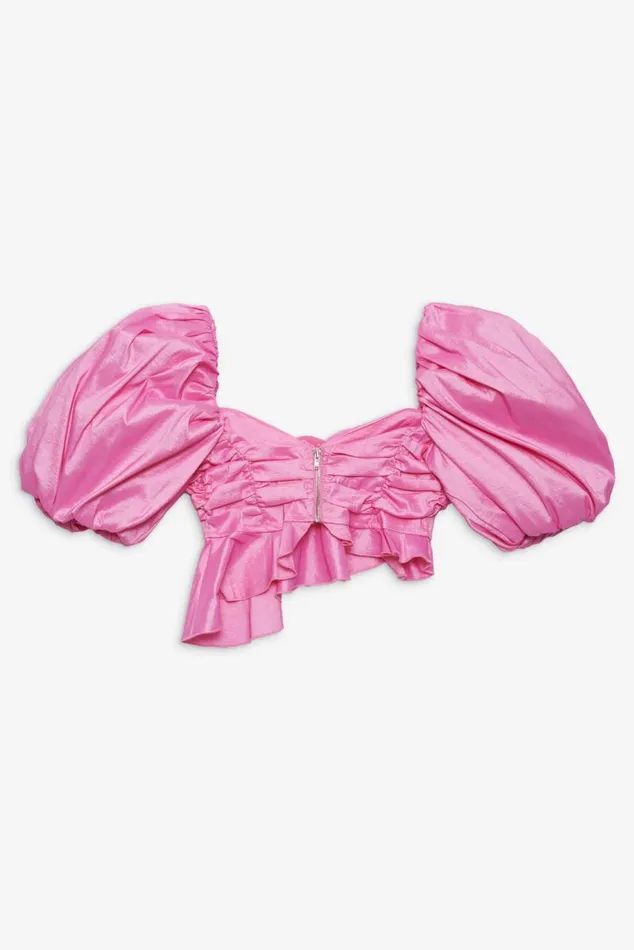 For Love and Lemons Tops Judith Crop Blouse Pink 8211 Women For Love and Lemons Tops Judith Crop Blouse Pink 8211 Women