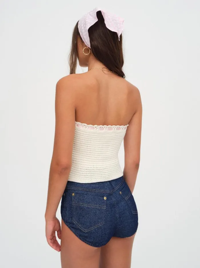 For Love and Lemons Tops Kelsey Crochet Top Beige 8211 Women For Love and Lemons Tops Kelsey Crochet Top Beige 8211 Women